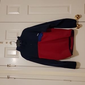 Patagonia synchilla snap T mens size S in navy and red